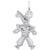 Rembrandt Charms Clown Charm Pendant Available in Gold or Sterling Silver