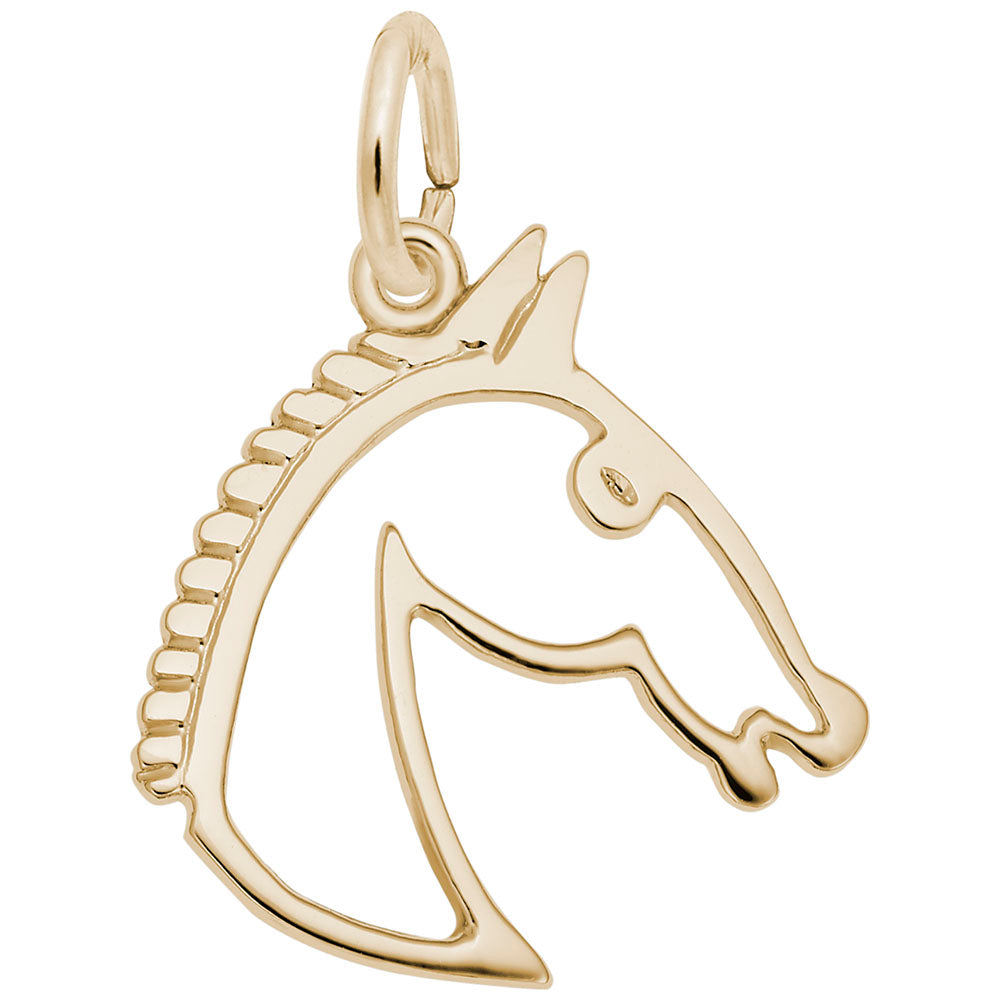 Image Title Rembrandt Charms Gold Plated Sterling Silver Horse Charm Pendant