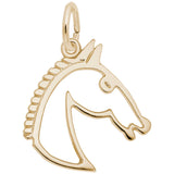 Image Title Rembrandt Charms Gold Plated Sterling Silver Horse Charm Pendant