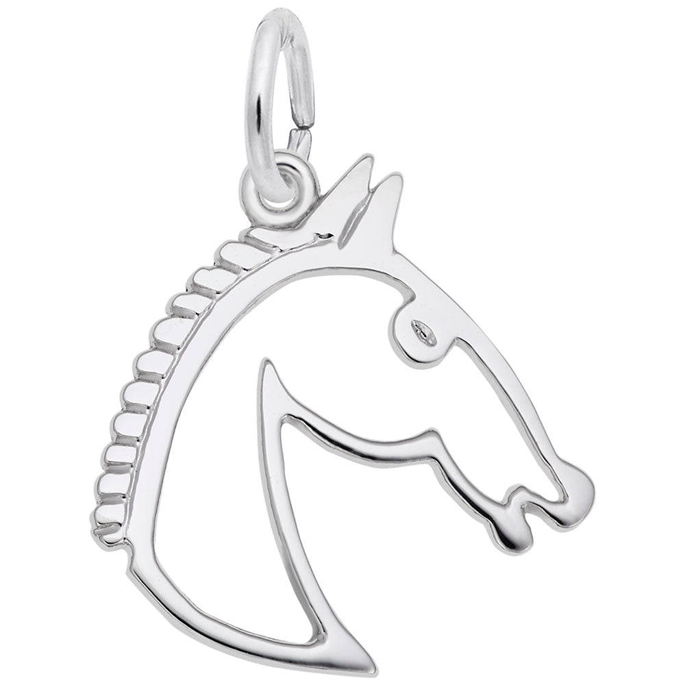 Image Title Rembrandt Charms Horse Charm Pendant Available in Gold or Sterling Silver