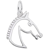 Image Title Rembrandt Charms Horse Charm Pendant Available in Gold or Sterling Silver
