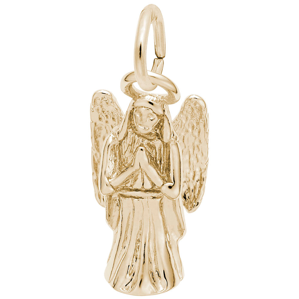 Image Title Rembrandt Charms Gold Plated Sterling Silver Angel Charm Pendant