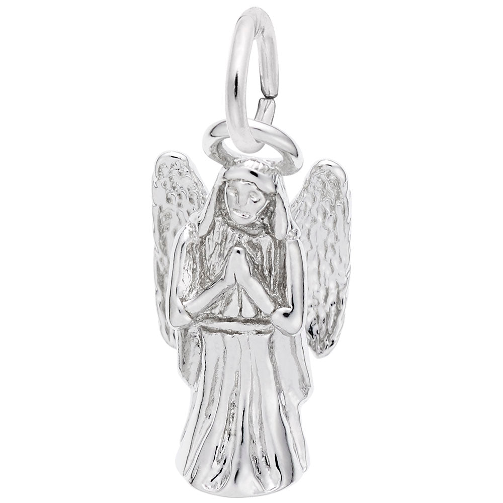 Image Title Rembrandt Charms Angel Charm Pendant Available in Gold or Sterling Silver