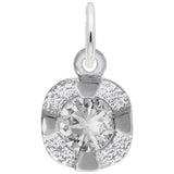 Image Title Rembrandt Charms 925 Sterling Silver Petite Birthstone - Apr Charm Pendant