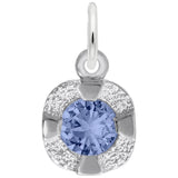 Image Title Rembrandt Charms 925 Sterling Silver Petite Birthstone - Sept Charm Pendant