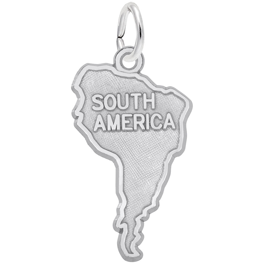 Image Title Rembrandt Charms 925 Sterling Silver South America Map Charm Pendant