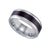Tungsten Black Inlay Center Beveled Edges Mens Comfort-fit 8mm Sizes 7 - 14 Wedding Anniversary Band