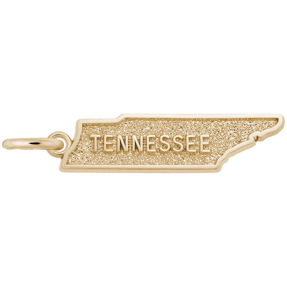 Image Title Rembrandt Charms Gold Plated Sterling Silver Tennessee Map Charm Pendant