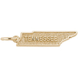 Image Title Rembrandt Charms Gold Plated Sterling Silver Tennessee Map Charm Pendant