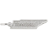 Image Title Rembrandt Charms 925 Sterling Silver Tennessee Map Charm Pendant