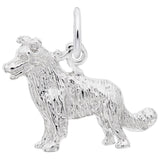 Image Title Rembrandt Charms Border Collie Charm Pendant Available in Gold or Sterling Silver