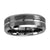 Tungsten Shiny Centered Single Groove Matt Finish Comfort-fit 7mm Sizes 7 - 14 Mens Wedding Band