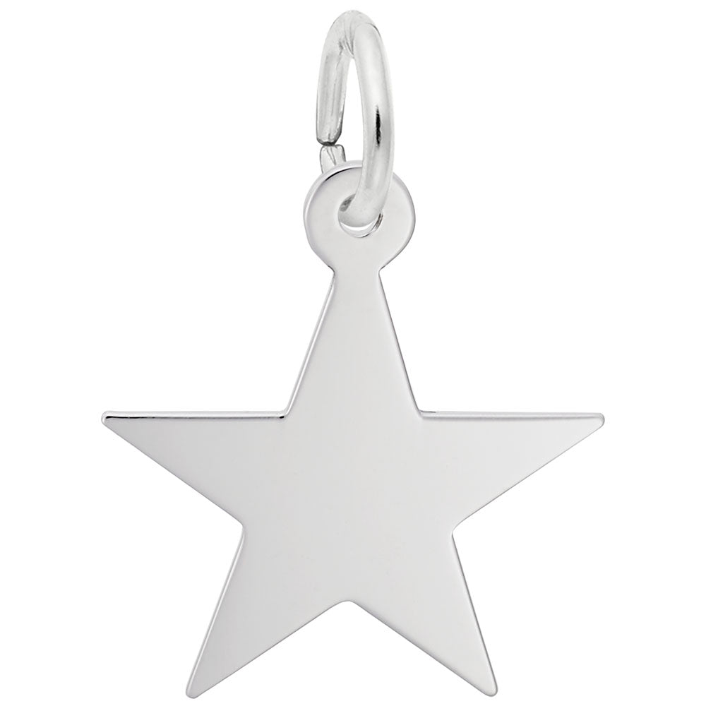 Image Title Rembrandt Charms 925 Sterling Silver Star - 35 Series Charm Pendant