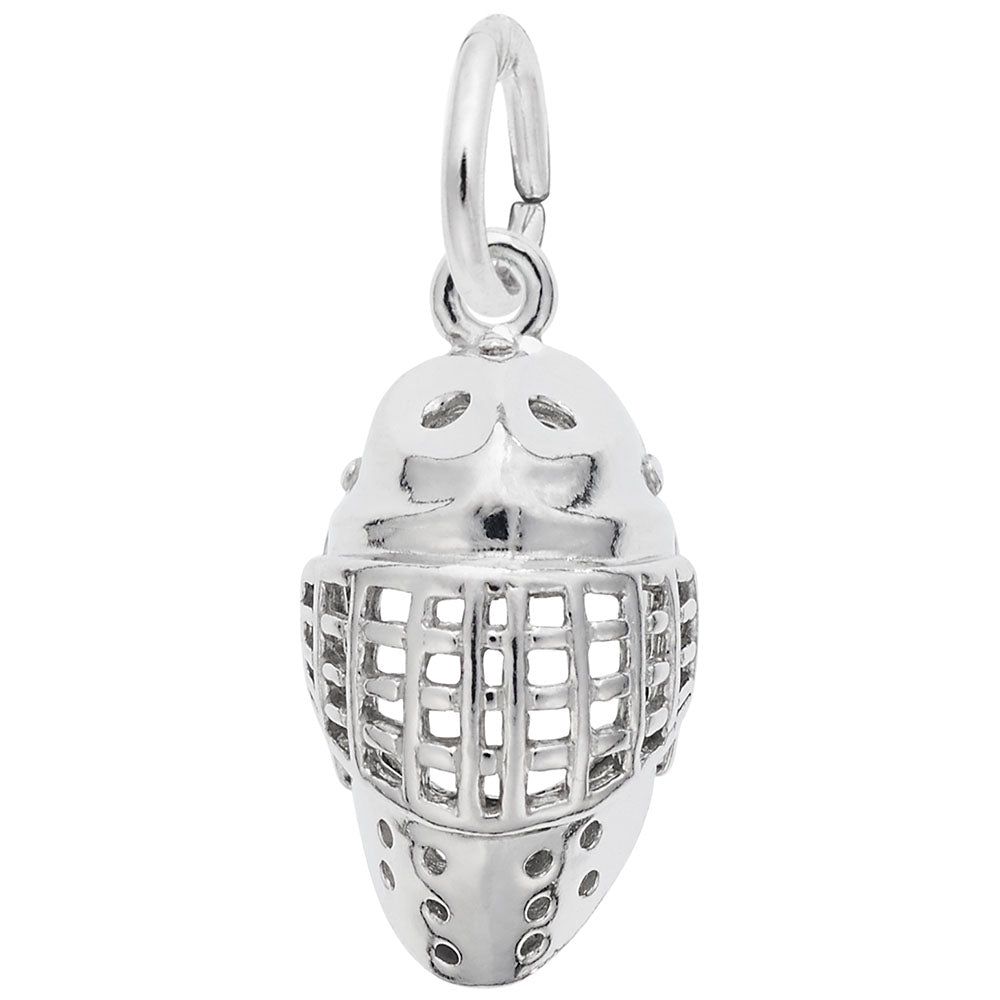 Image Title Rembrandt Charms 925 Sterling Silver Goalie Mask Charm Pendant