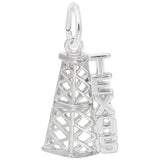 Image Title Rembrandt Charms Texas Oil Rig Charm Pendant Available in Gold or Sterling Silver