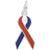 Rembrandt Charms Usa Ribbon Charm Pendant Available in Gold or Sterling Silver