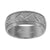 Tungsten Brushed Diamond-cut Groove Dome Mens Comfort-fit 8mm Sizes 7 - 14 Wedding Anniversary Band