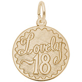 Image Title Rembrandt Charms 14K Yellow Gold Lovely 18 Charm Pendant