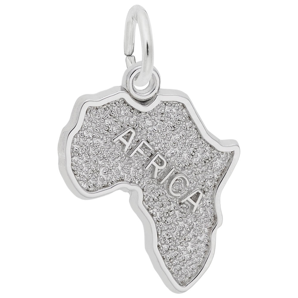 Image Title Rembrandt Charms 925 Sterling Silver Africa Charm Pendant