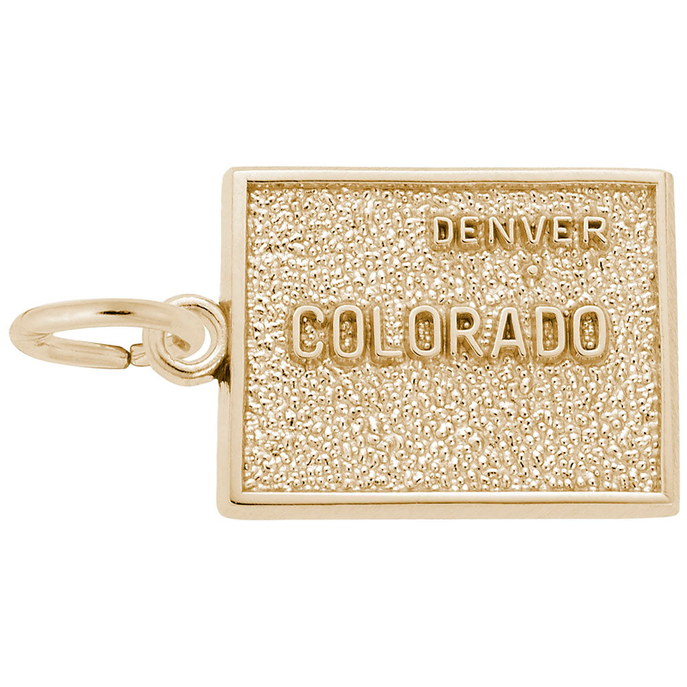 Image Title Rembrandt Charms 10K Yellow Gold Denver Charm Pendant