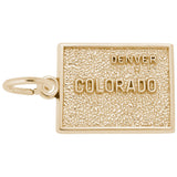 Image Title Rembrandt Charms 10K Yellow Gold Denver Charm Pendant