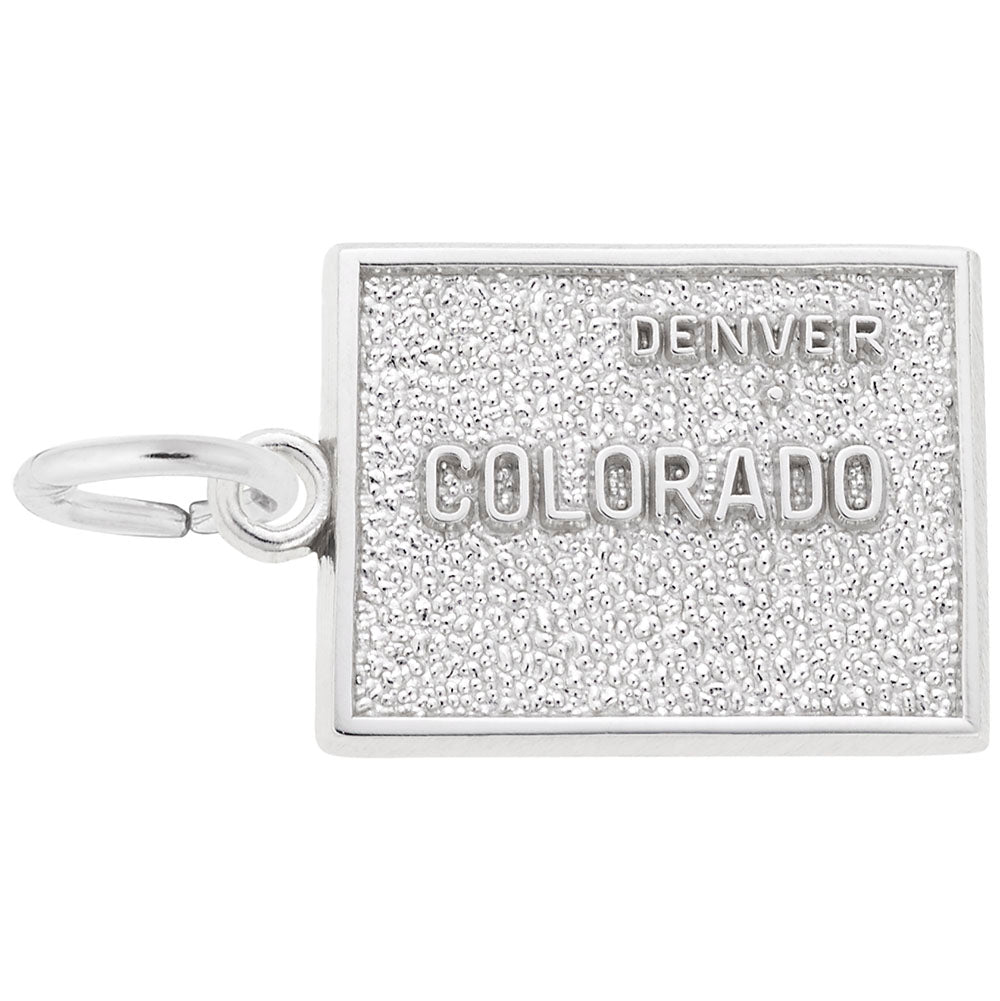 Image Title Rembrandt Charms 925 Sterling Silver Denver Charm Pendant