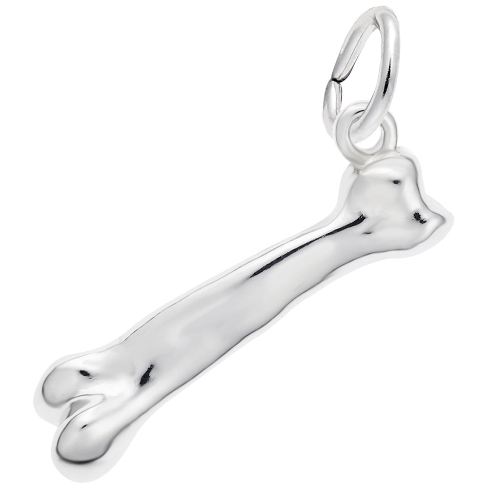 Image Title Rembrandt Charms Dog Bone Charm Pendant Available in Gold or Sterling Silver
