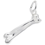 Image Title Rembrandt Charms Dog Bone Charm Pendant Available in Gold or Sterling Silver