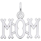 Image Title Rembrandt Charms 14K White Gold Mom Charm Pendant