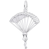 Image Title Rembrandt Charms Parachutist Charm Pendant Available in Gold or Sterling Silver