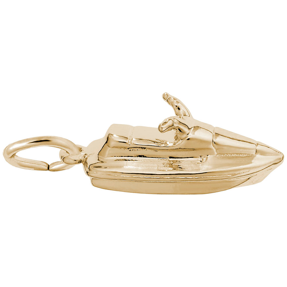 Image Title Rembrandt Charms Gold Plated Sterling Silver Jet Ski Charm Pendant