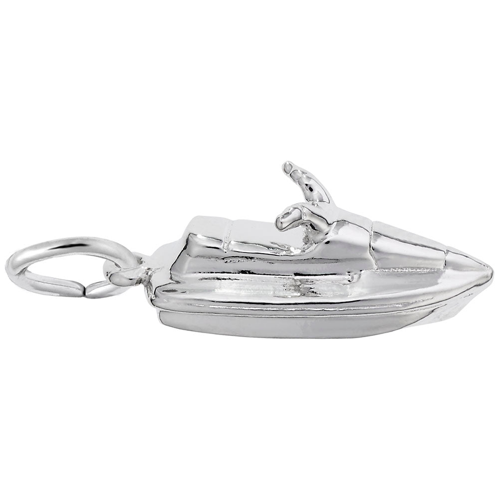 Image Title Rembrandt Charms Jet Ski Charm Pendant Available in Gold or Sterling Silver