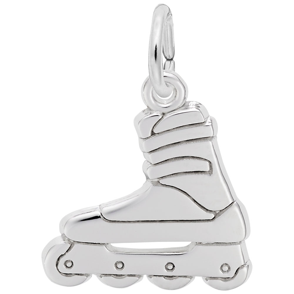 Image Title Rembrandt Charms 14K White Gold Inline Skate Charm Pendant