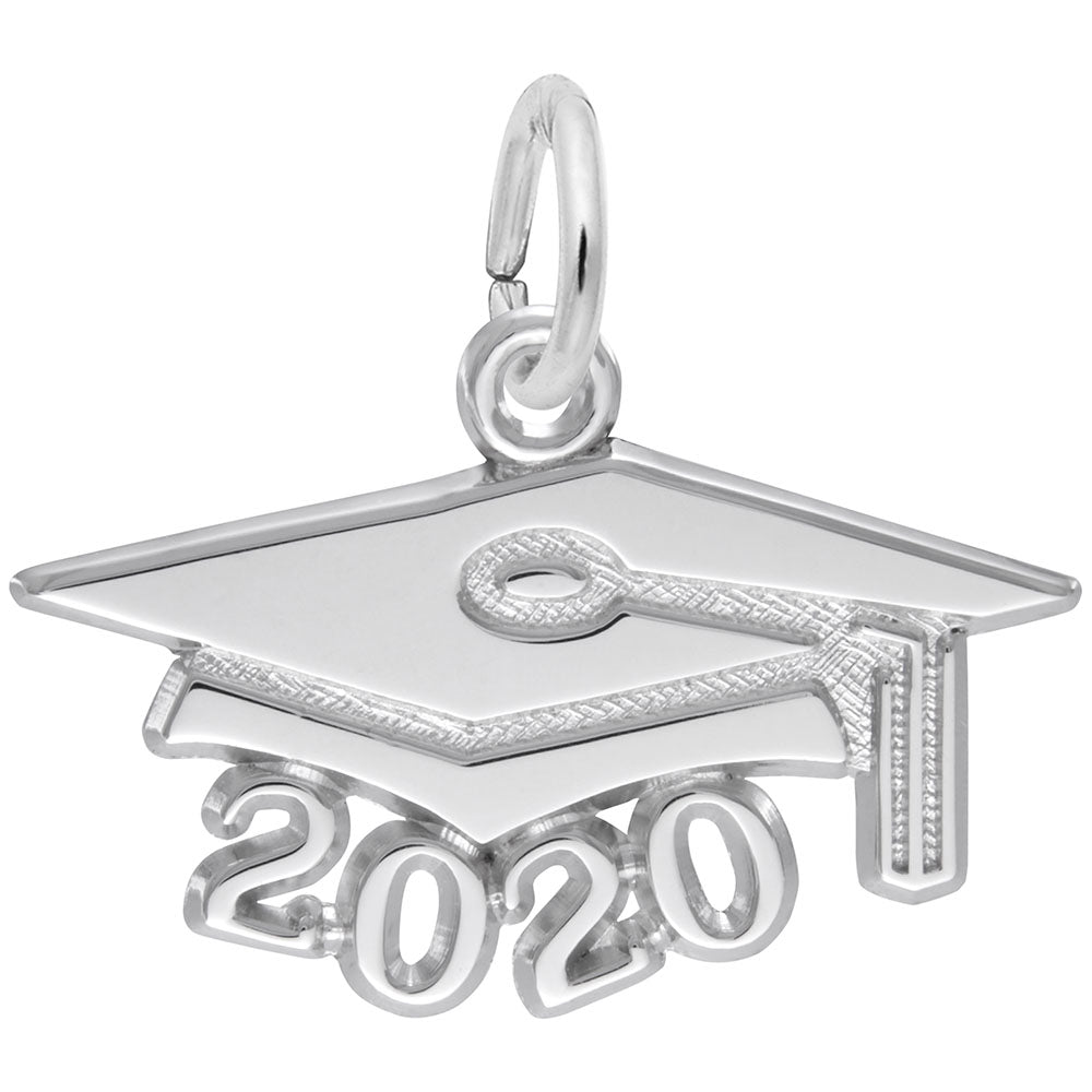 Image Title Rembrandt Charms 925 Sterling Silver Grad Cap 2020 Large Charm Pendant
