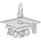 Image Title Rembrandt Charms 925 Sterling Silver Grad Cap 2020 Large Charm Pendant