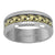 Tungsten Gold-Tone Weaves Center Black Carbon Fiber Inlay Polished Comfort-fit 8mm Sizes 7 - 14 Mens Wedding Band