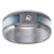 Tungsten CZ Mother of Pearl Inlay Center Mens Comfort-fit 8mm Sizes 7 - 14 Wedding Anniversary Band