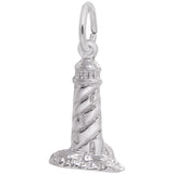 Image Title Rembrandt Charms 925 Sterling Silver Lighthouse Charm Pendant