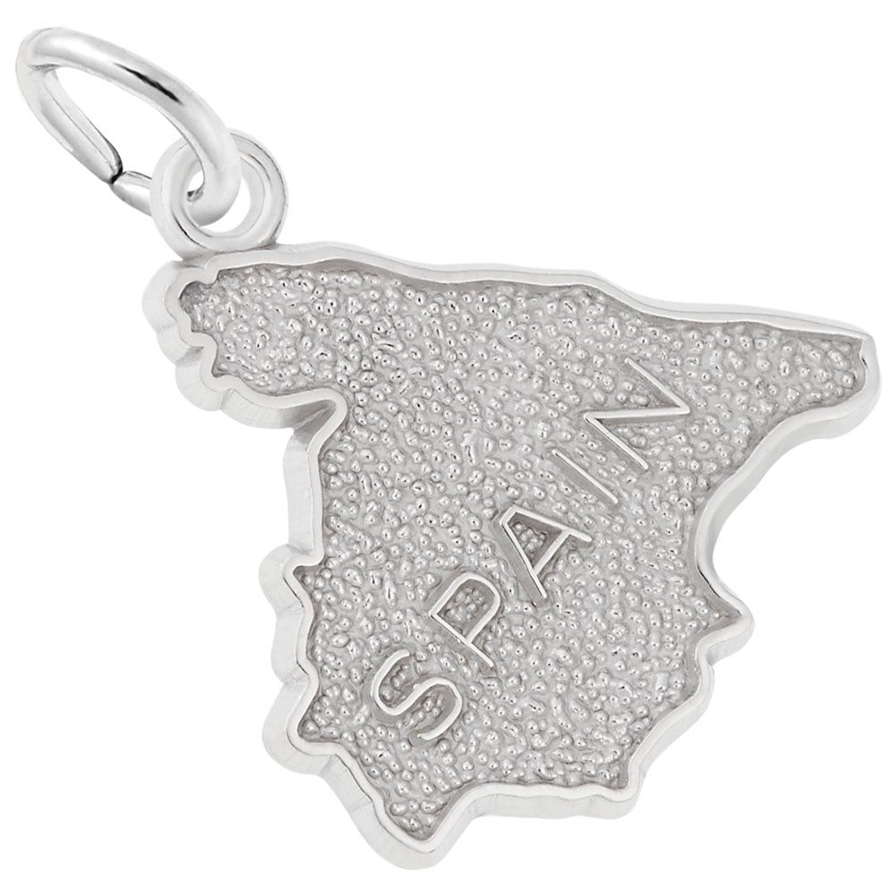 Image Title Rembrandt Charms 14K White Gold Spain Charm Pendant