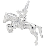 Image Title Rembrandt Charms 925 Sterling Silver Horse And Rider Charm Pendant