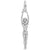 Rembrandt Charms Gymnast Charm Pendant Available in Gold or Sterling Silver