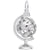 Rembrandt Charms Globe 3D W Stand Charm Pendant Available in Gold or Sterling Silver