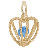 Image Title Rembrandt Charms Gold Plated Sterling Silver 12 Heart Birthstone Dec Charm Pendant