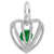 Rembrandt Charms 05 Heart Birthstone May Charm Pendant Available in Gold or Sterling Silver