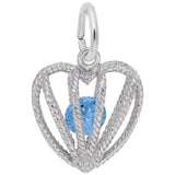 Image Title Rembrandt Charms 925 Sterling Silver 12 Heart Birthstone Dec Charm Pendant
