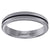 Titanium Black Tone Mens Grooved Center Ridged Edge Comfort Fit Wedding Band 4mm Sizes 7 - 11