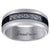 Titanium Black Tone Mens Cubic Zirconia CZ Beveled Edge Comfort Fit Wedding Band 8mm Sizes 8 - 13