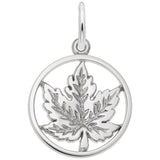 Rembrandt Charms Maple Leaf Charm Pendant Available in Gold or Sterling Silver