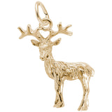 Rembrandt Charms 10K Yellow Gold Reindeer Charm Pendant