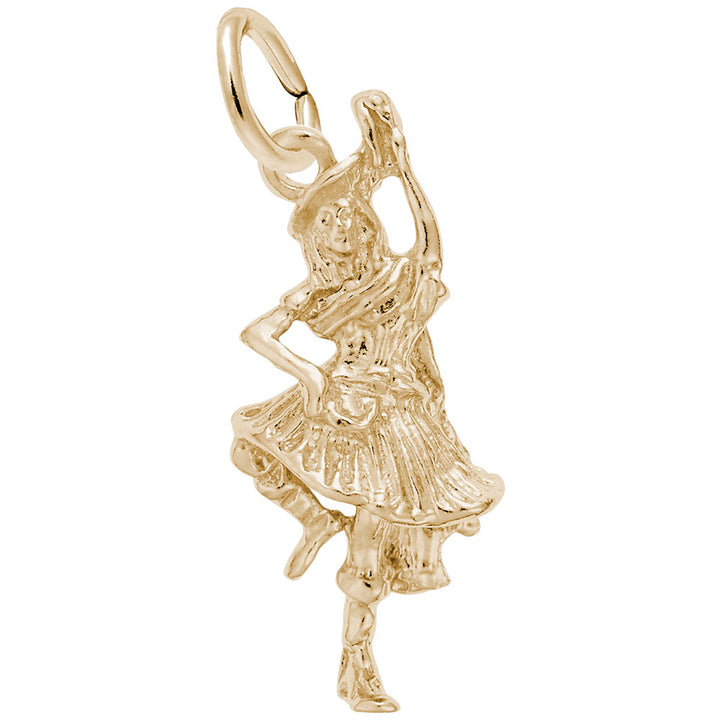 Rembrandt Charms 14K Yellow Gold Highland Dancer Charm Pendant
